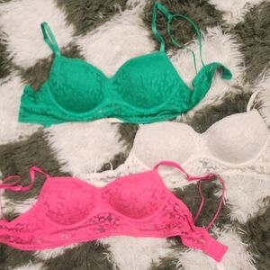 Victoria Secret Pink Push Up Bandeau Bra Bundle
